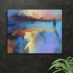 Finding happiness-Abstract canvas painting