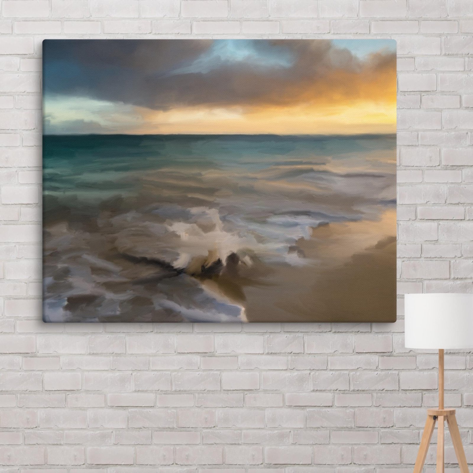 Tranquil Waves - Canvas Beach Painting