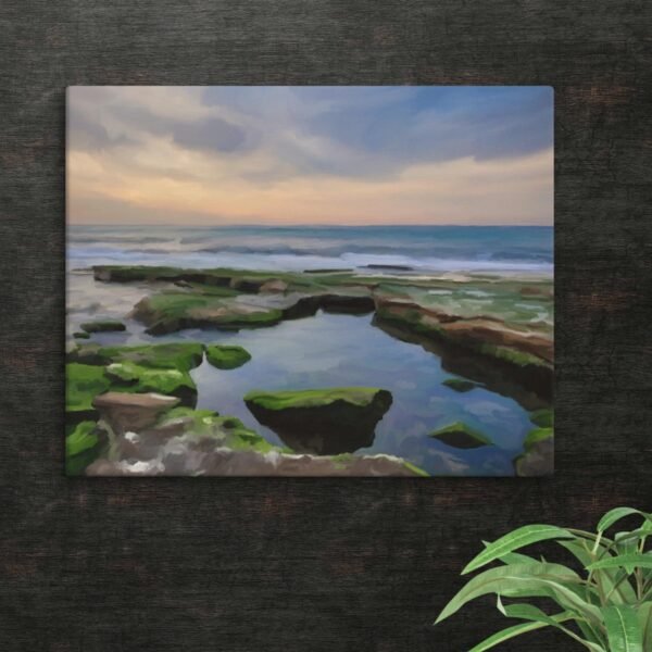 Canvas Shanklin rockpool Painting