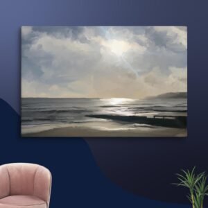 Sandown Bay - beach Painting canvas and poster