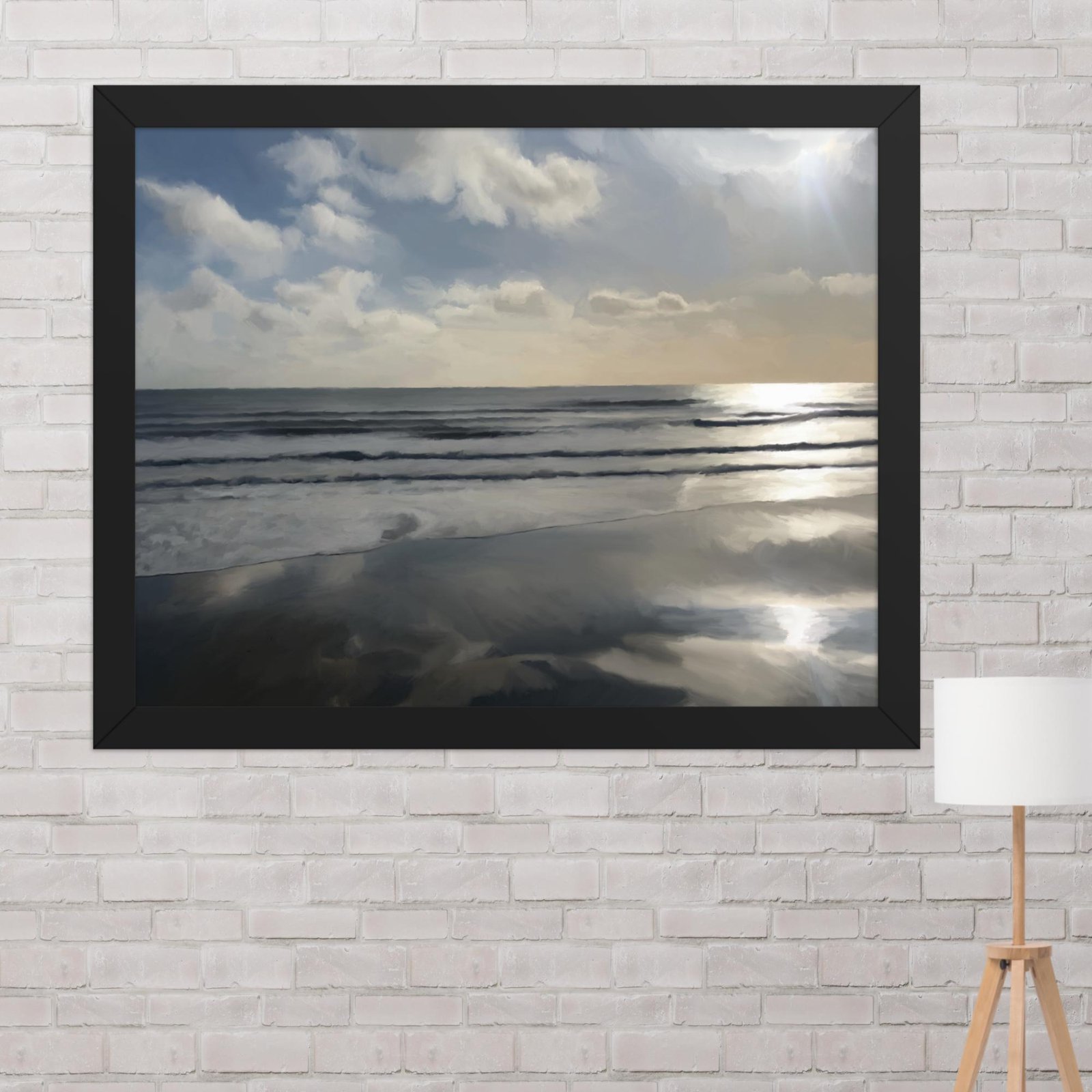Sandown Sunrise - Beach Seascape Painting Poster - Image 4