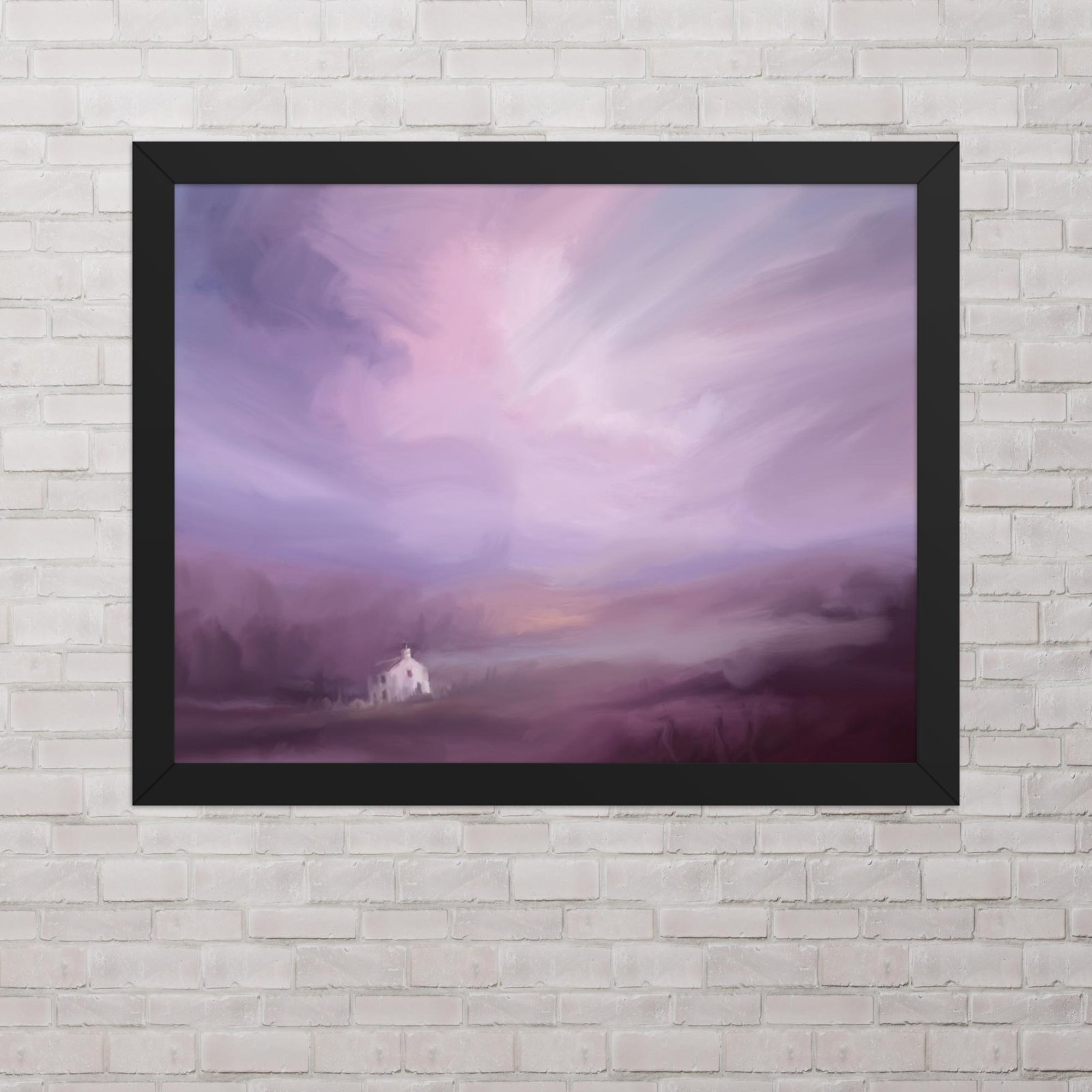 Love Encased In Lonely Walls - Abstract / Landscape Painting- Poster - Image 4