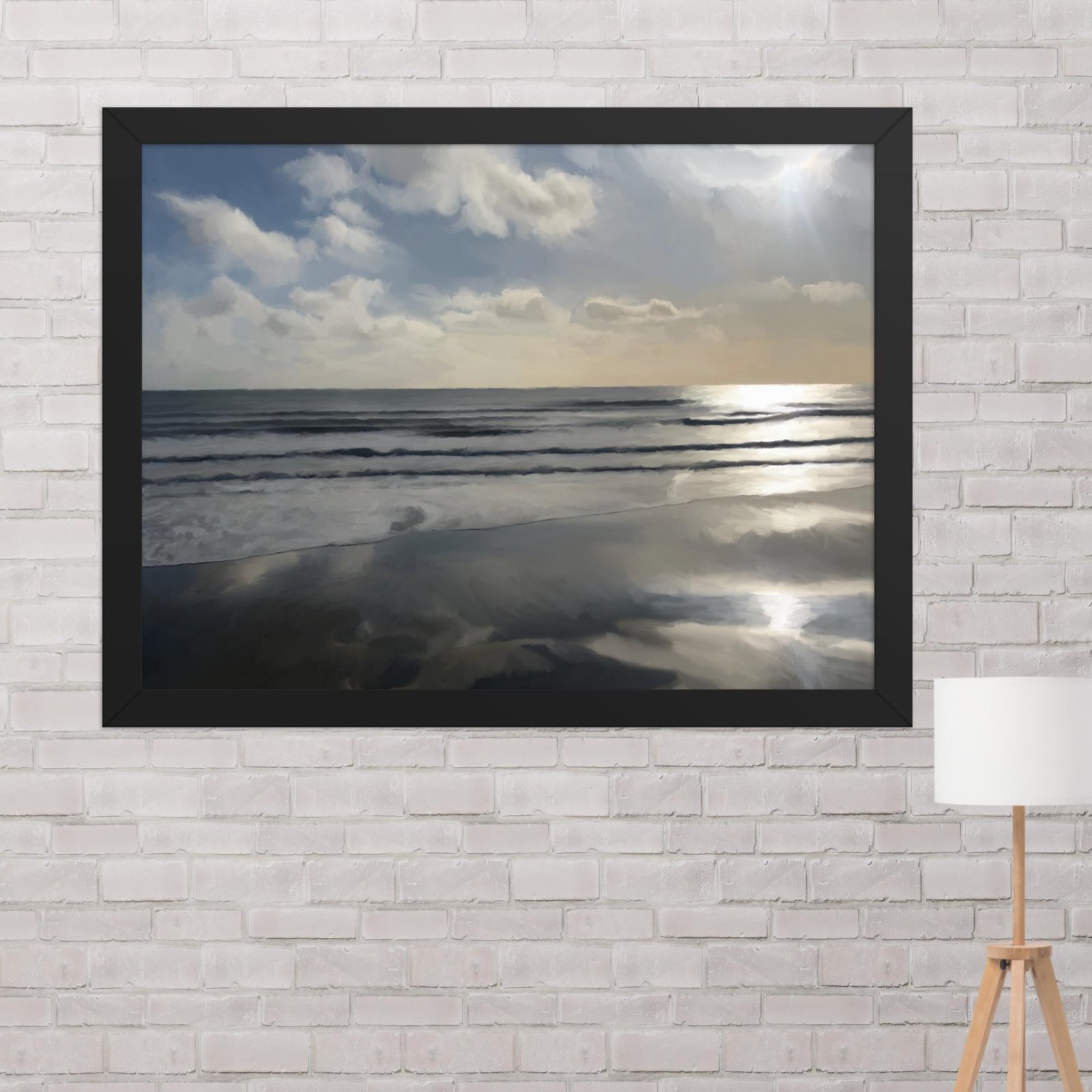 Sandown Sunrise - Beach Seascape Painting Poster - Image 6