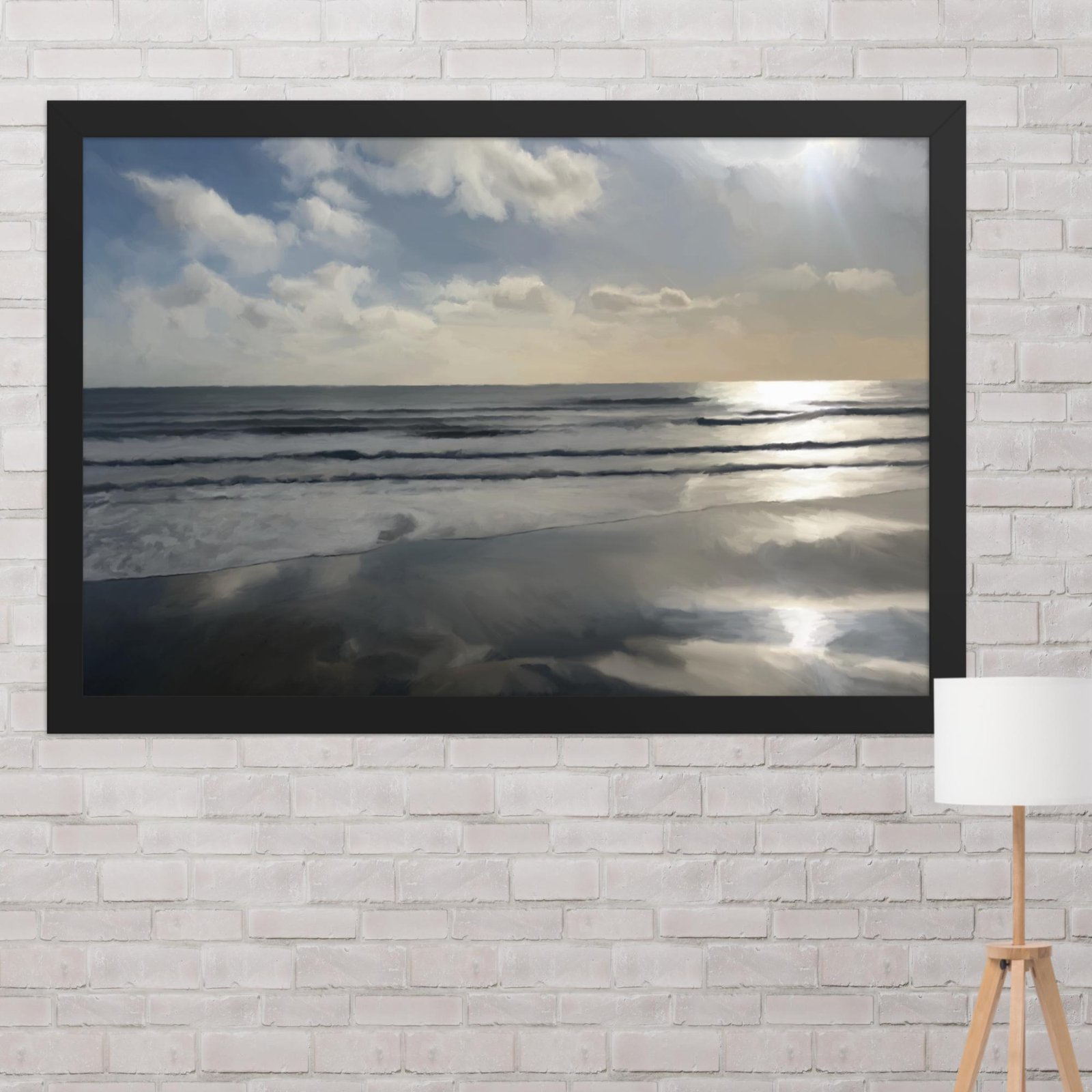 Sandown Sunrise - Beach Seascape Painting Poster - Image 8