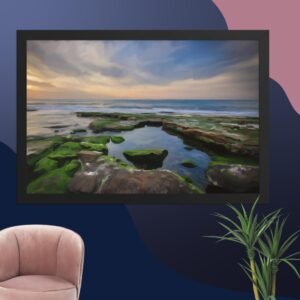 Shanklin rockpool - beach Painting Poster