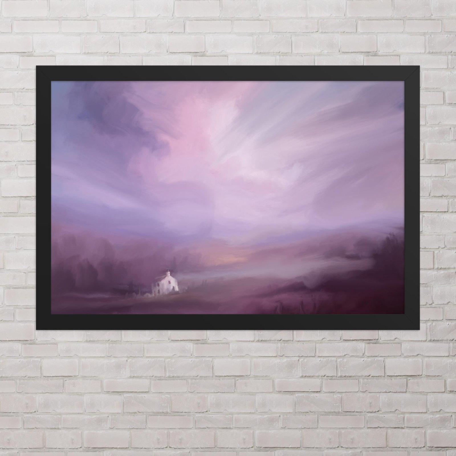 Love Encased In Lonely Walls - Abstract / Landscape Painting- Poster - Image 6