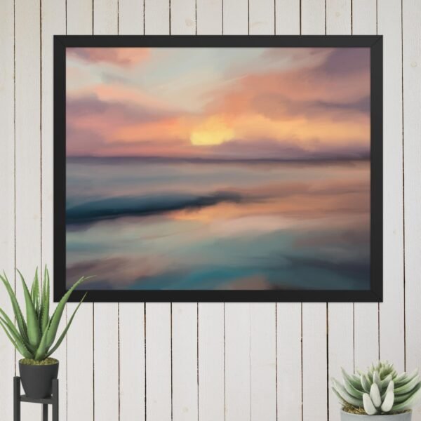 Sunset Beach - Seascape Beach Painting Poster - Image 9