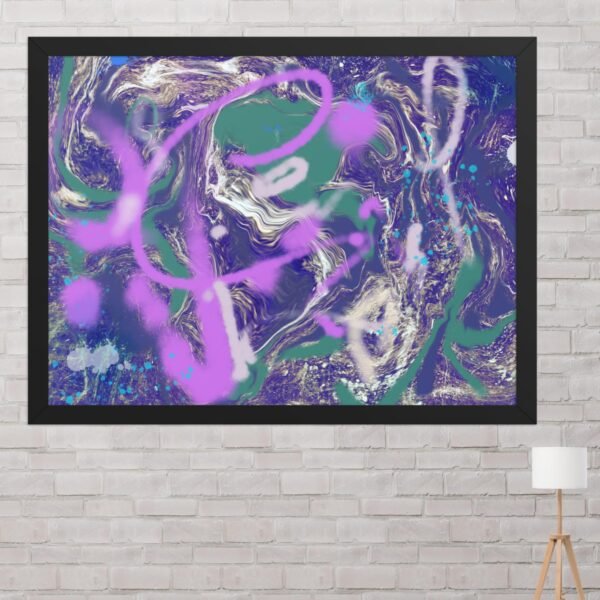 Kickflip Graffiti Abstract Poster