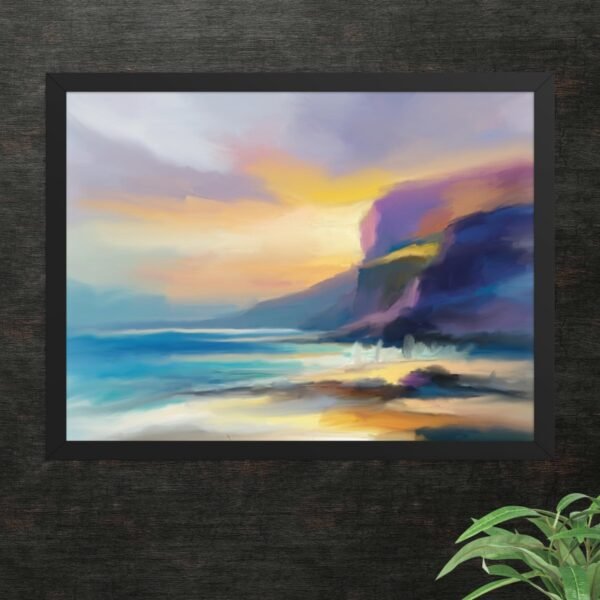 Just Beyond The Cliffs - beach / Seascape Painting Poster - Image 7