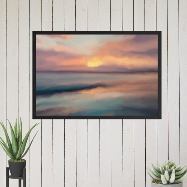 Sunset Beach - Seascape Beach Painting Poster - Image 13