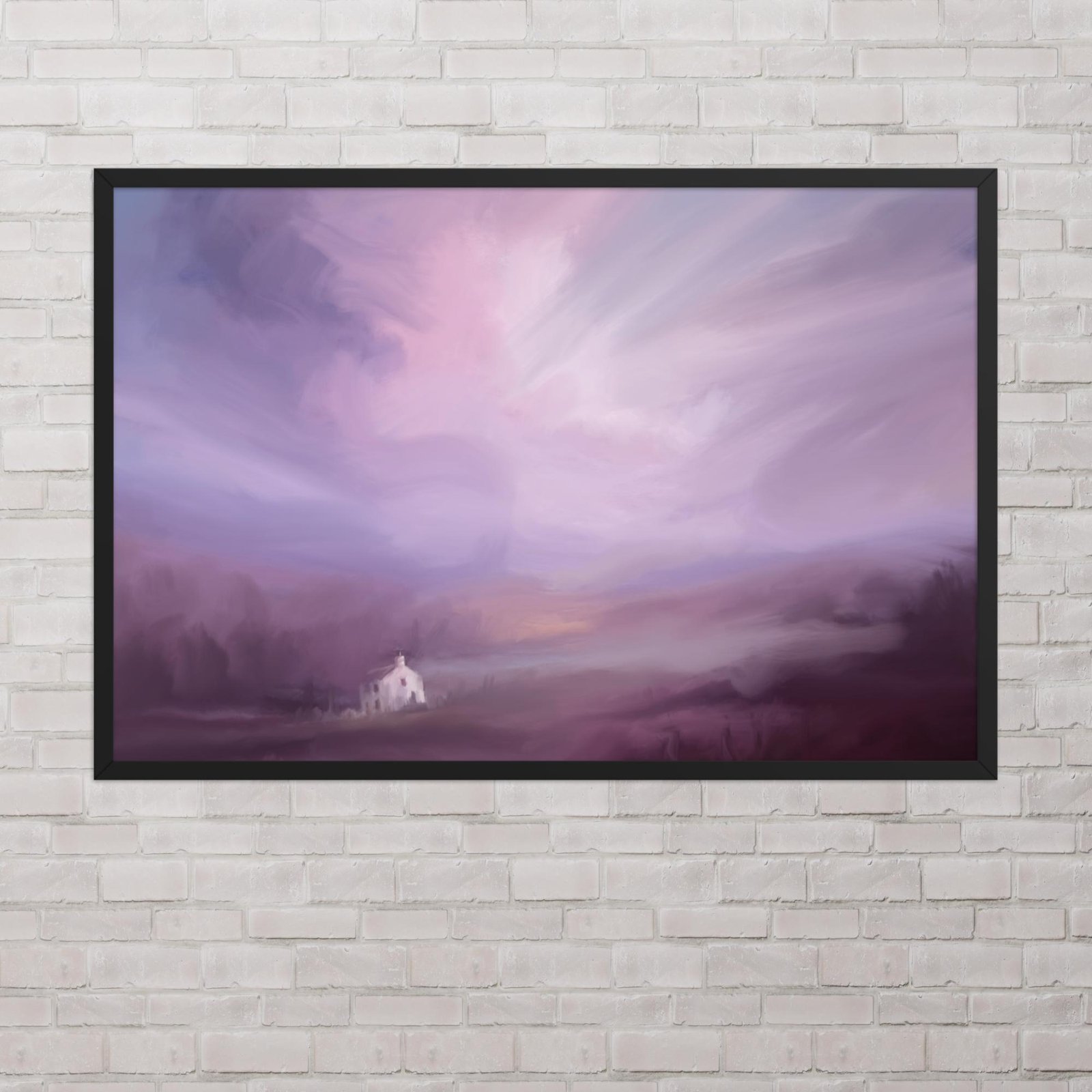 Love Encased In Lonely Walls - Abstract / Landscape Painting- Poster - Image 9