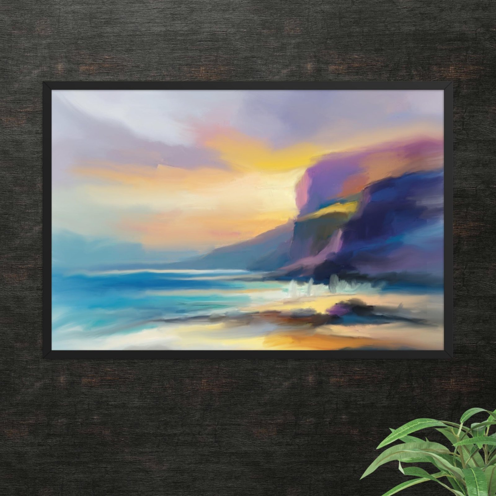 Just Beyond The Cliffs - beach / Seascape Painting Poster - Image 9