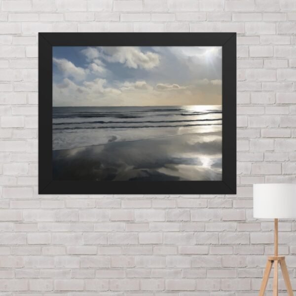 Sandown Sunrise - Beach Seascape Painting Poster - Image 2