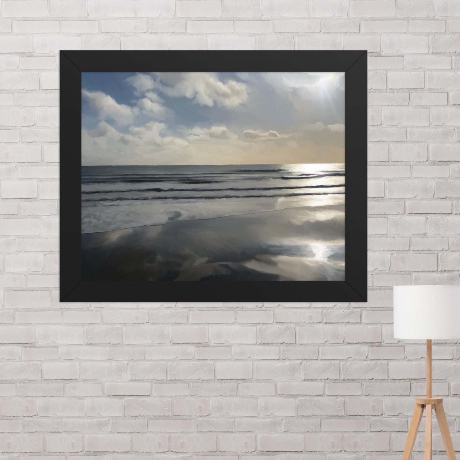 Sandown Sunrise - Beach Seascape Painting Poster - Image 2
