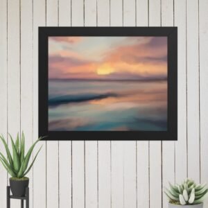 Sunset Beach - Seascape Beach Painting Poster