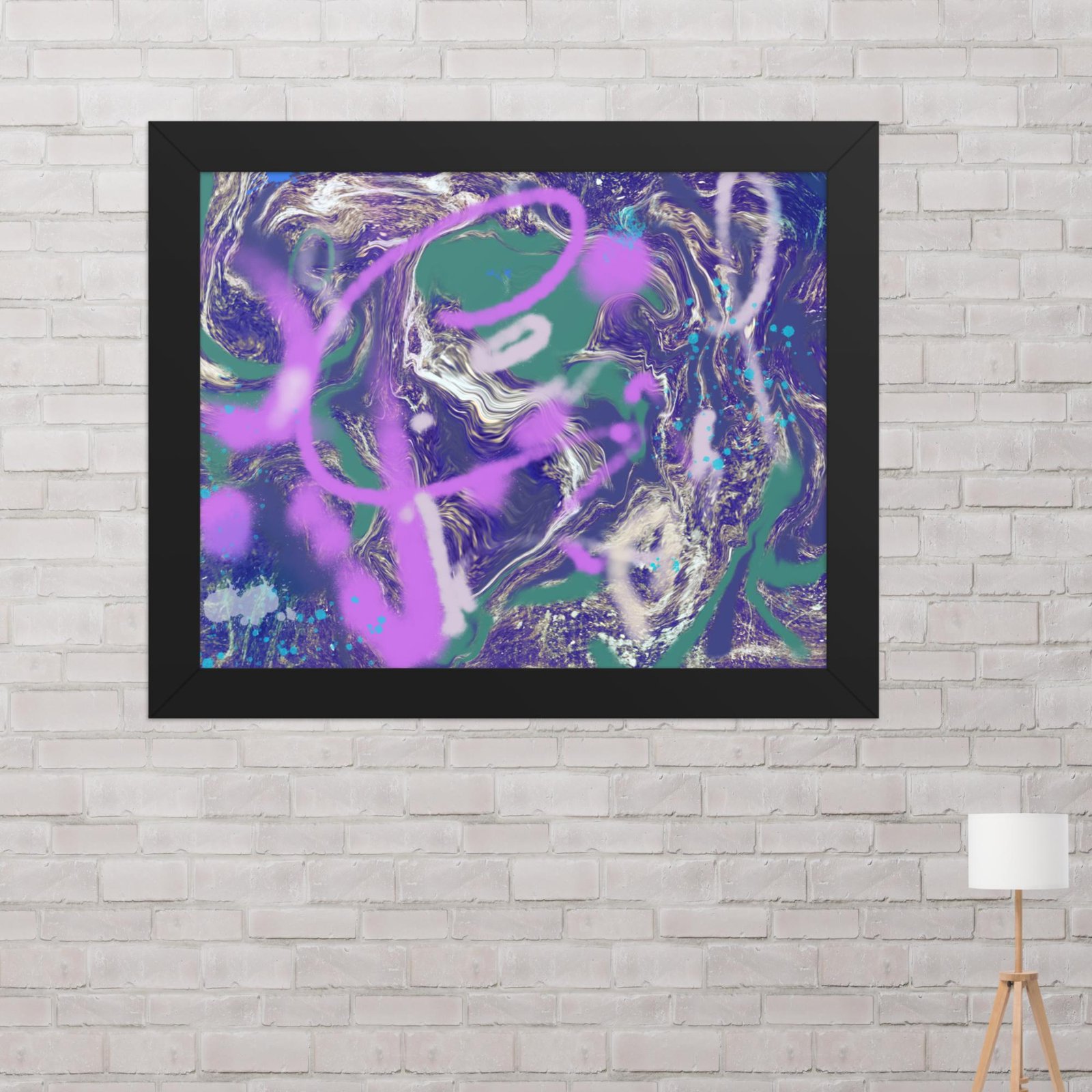 Kickflip Graffiti Abstract Poster - Image 2