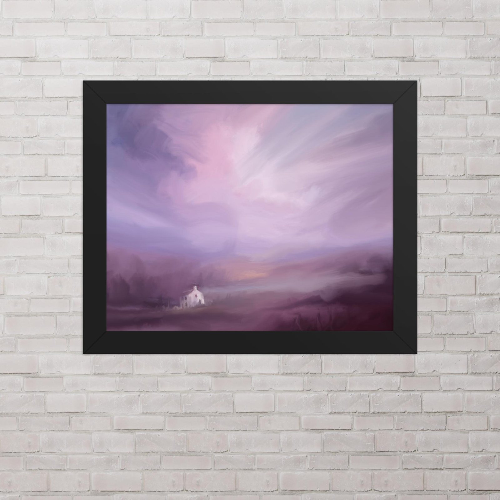 Love Encased In Lonely Walls - Abstract / Landscape Painting- Poster - Image 2