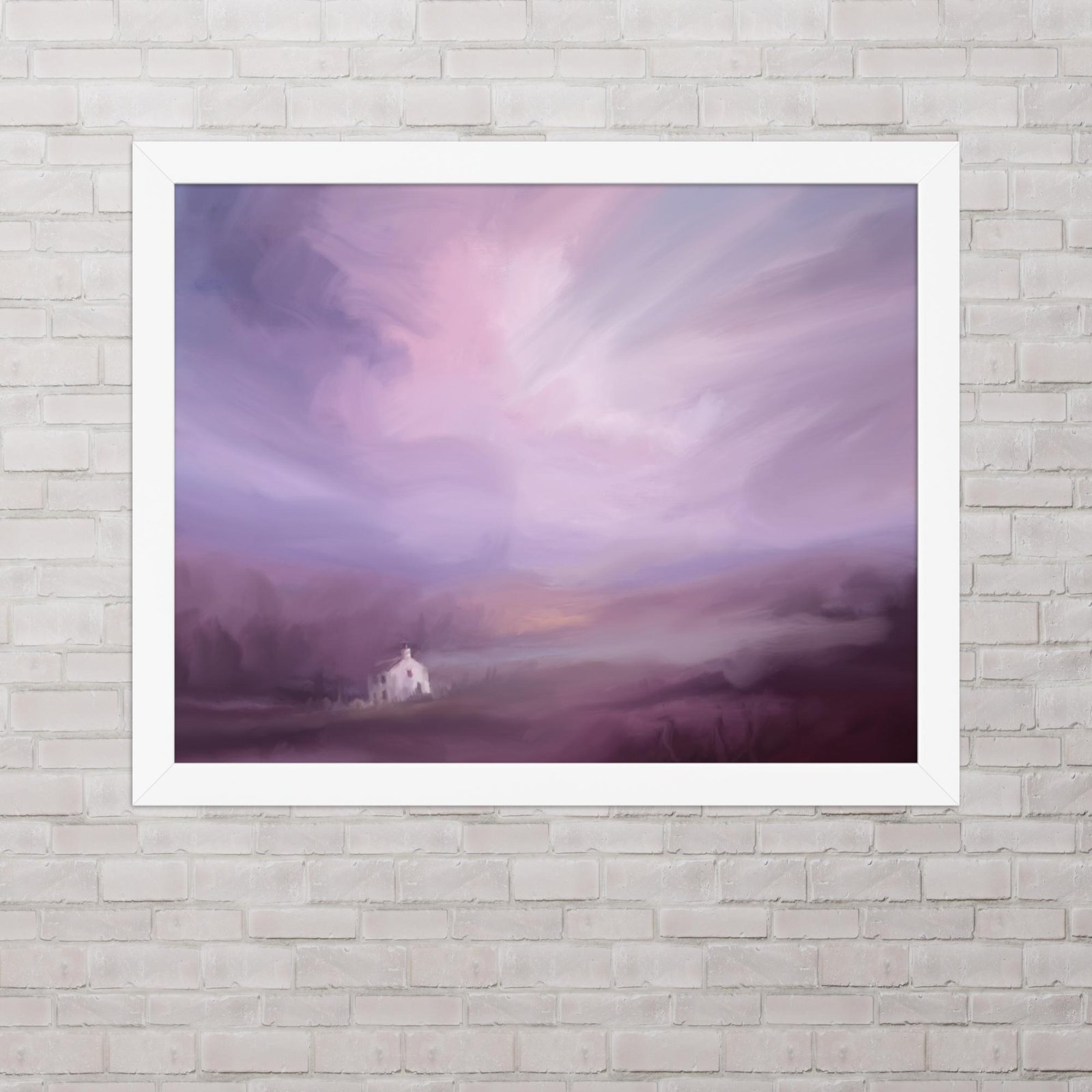 Love Encased In Lonely Walls - Abstract / Landscape Painting- Poster - Image 5