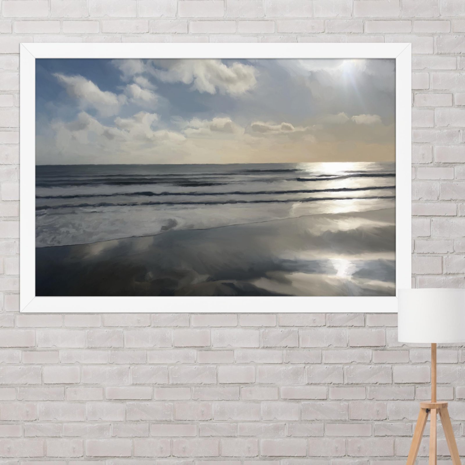 Sandown Sunrise - Beach Seascape Painting Poster - Image 9