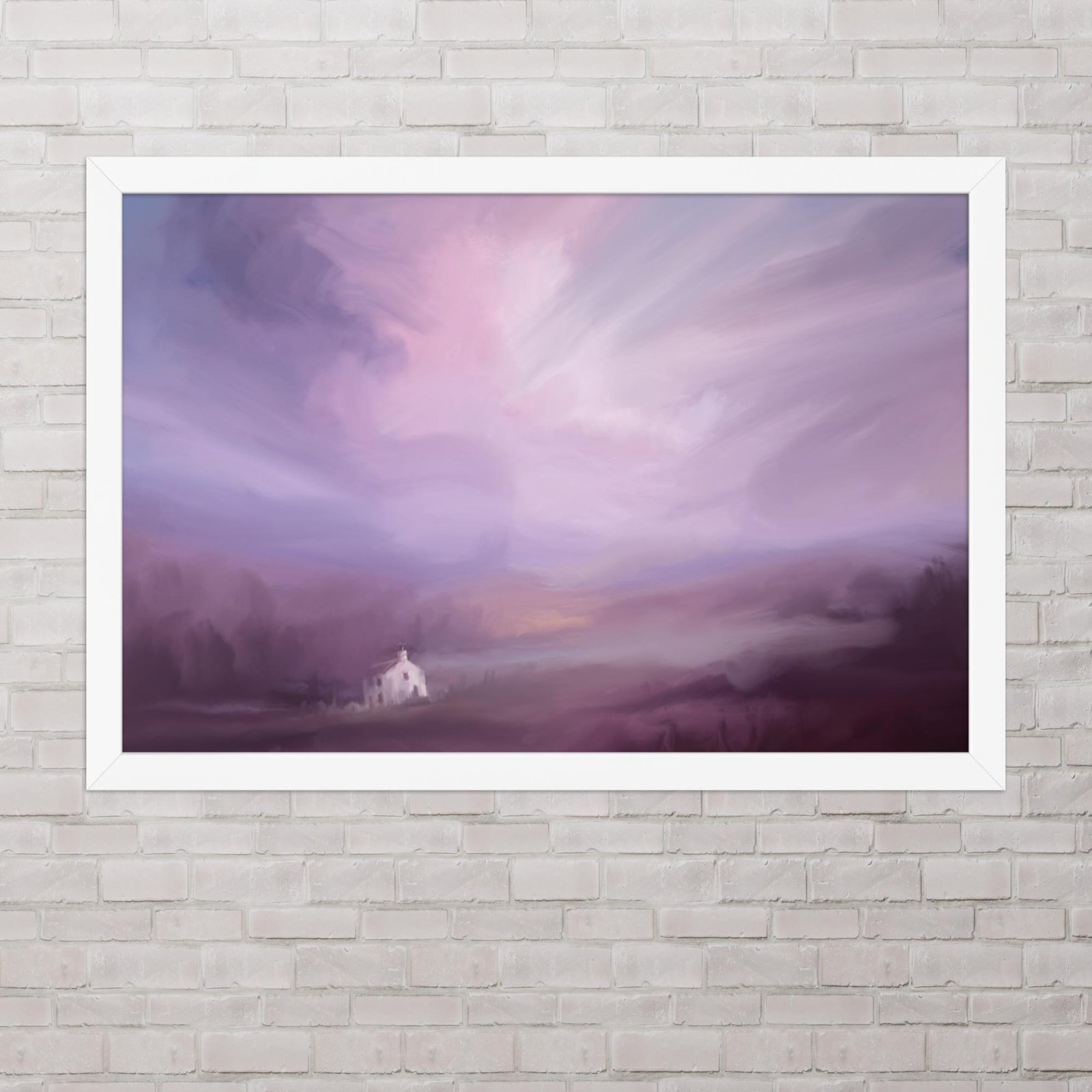 Love Encased In Lonely Walls - Abstract / Landscape Painting- Poster - Image 7