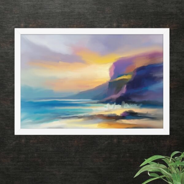 Just Beyond The Cliffs - beach / Seascape Painting Poster - Image 6