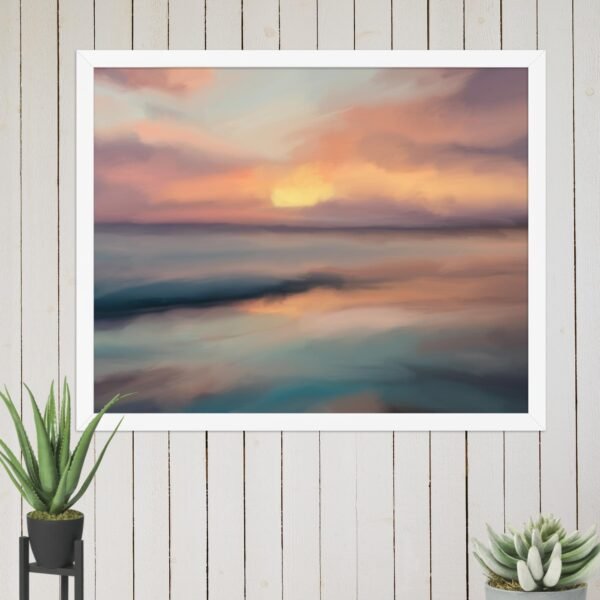 Sunset Beach - Seascape Beach Painting Poster - Image 10
