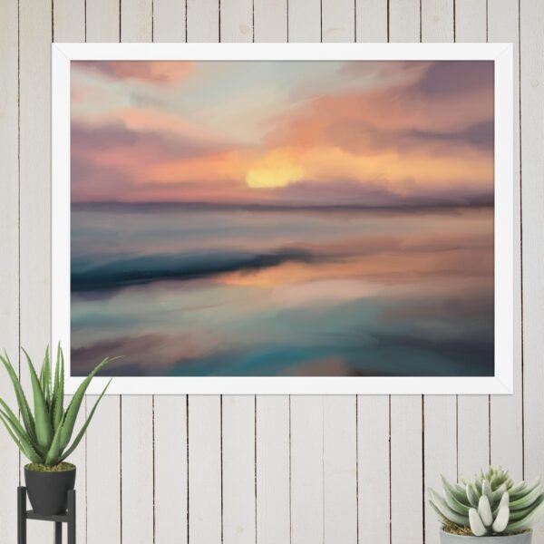 Sunset Beach - Seascape Beach Painting Poster - Image 12