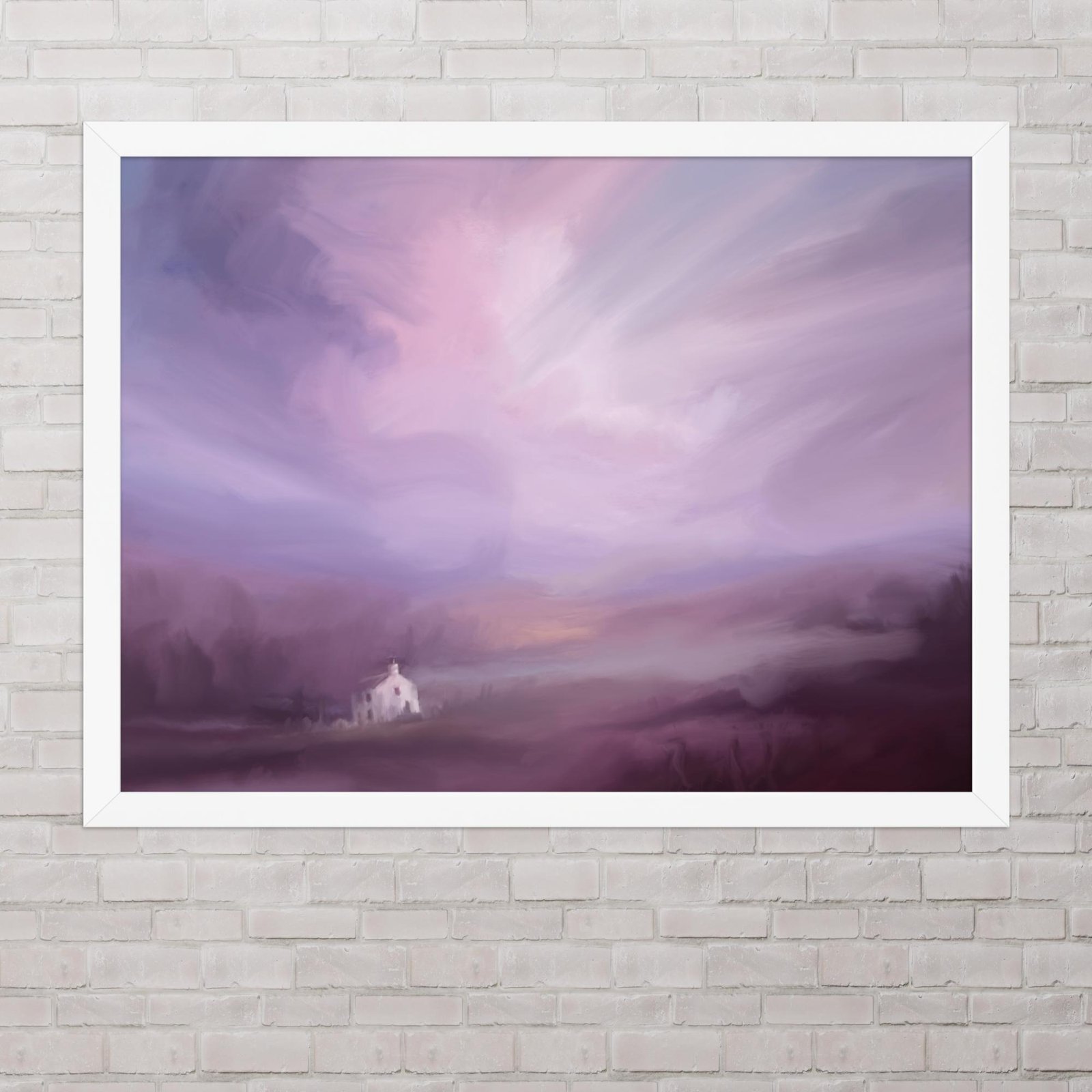 Love Encased In Lonely Walls - Abstract / Landscape Painting- Poster - Image 8