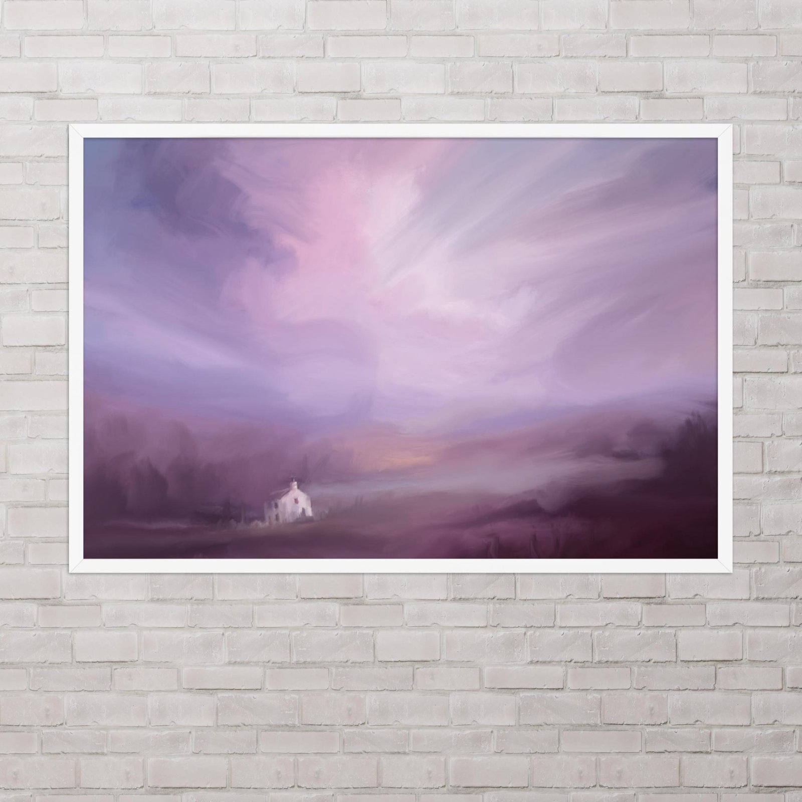Love Encased In Lonely Walls - Abstract / Landscape Painting- Poster - Image 10