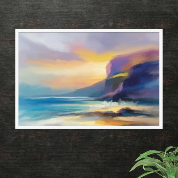 Just Beyond The Cliffs - beach / Seascape Painting Poster - Image 10