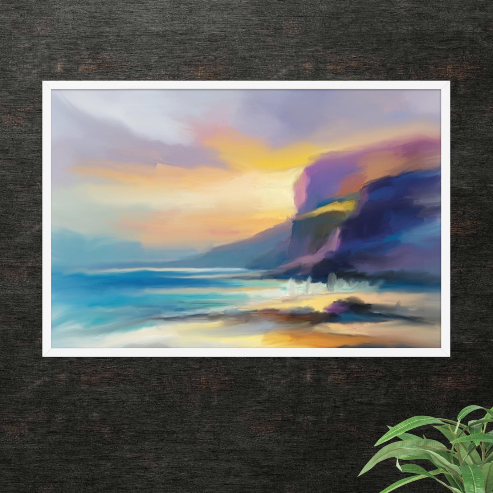Just Beyond The Cliffs - beach / Seascape Painting Poster - Image 10