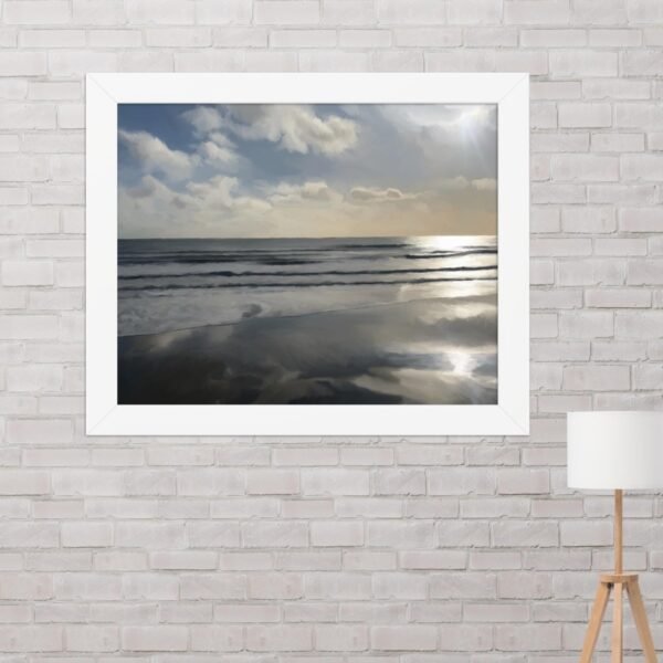 Sandown Sunrise - Beach Seascape Painting Poster - Image 3
