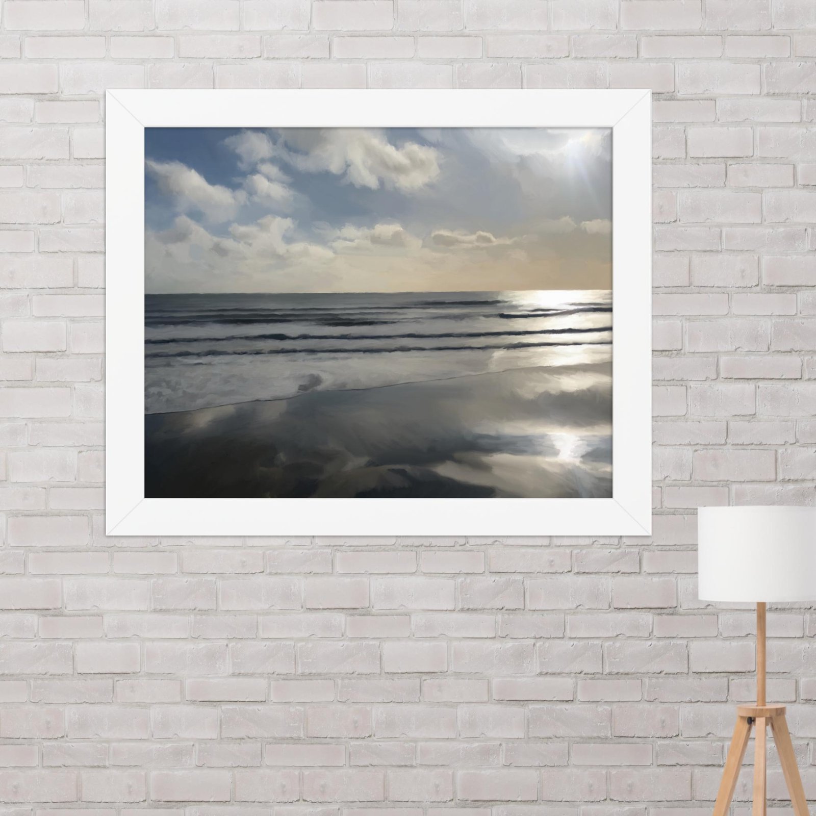 Sandown Sunrise - Beach Seascape Painting Poster - Image 3