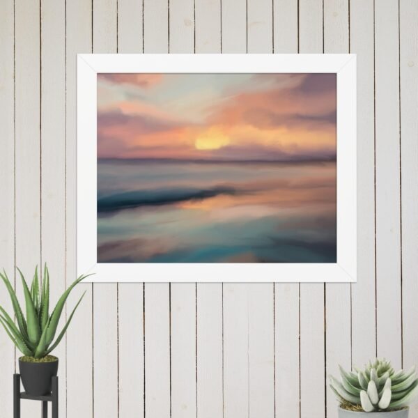 Sunset Beach - Seascape Beach Painting Poster - Image 2