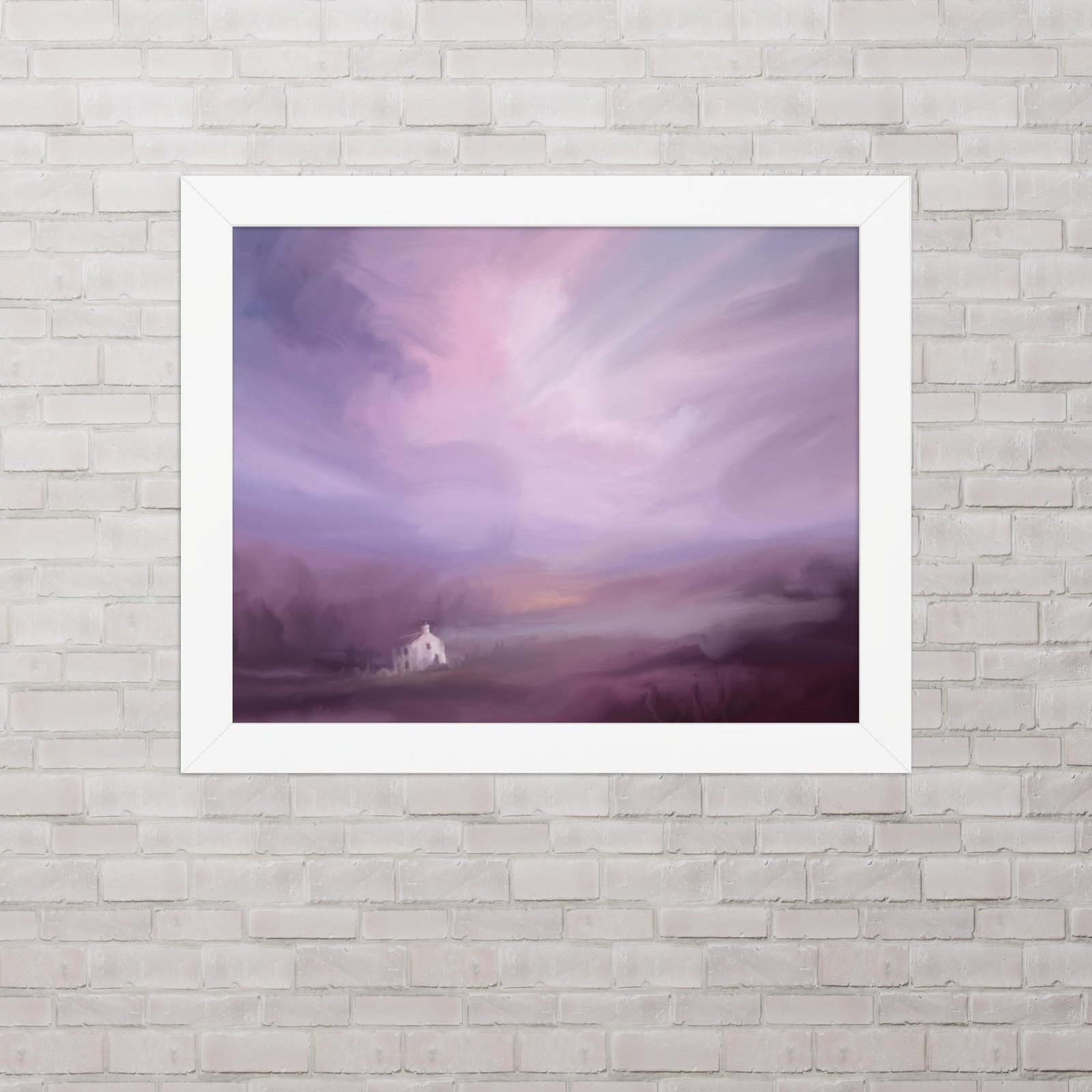 Love Encased In Lonely Walls - Abstract / Landscape Painting- Poster - Image 3