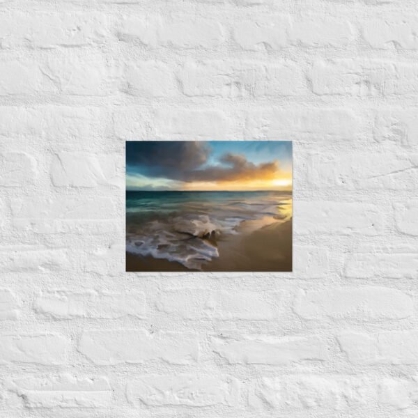 Tranquil Seas Beach /Seascape Painting -Poster - Image 4
