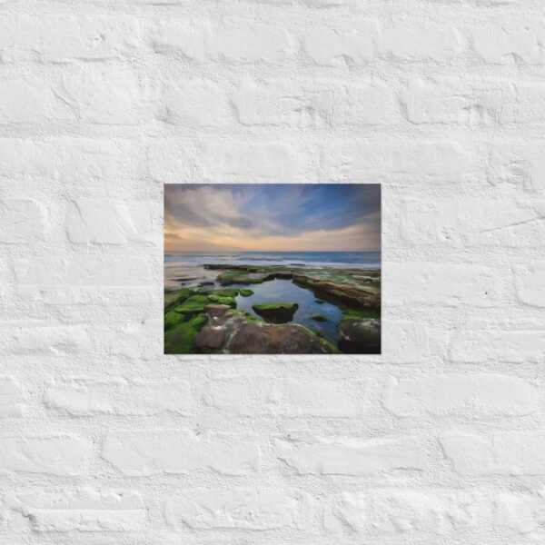 Shanklin Rockpool Beach / Seascape Painting- Poster - Image 4