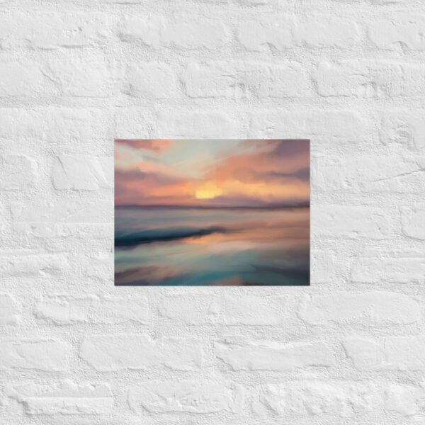 Sunset Beach - Seascape Beach Painting - Poster - Image 5