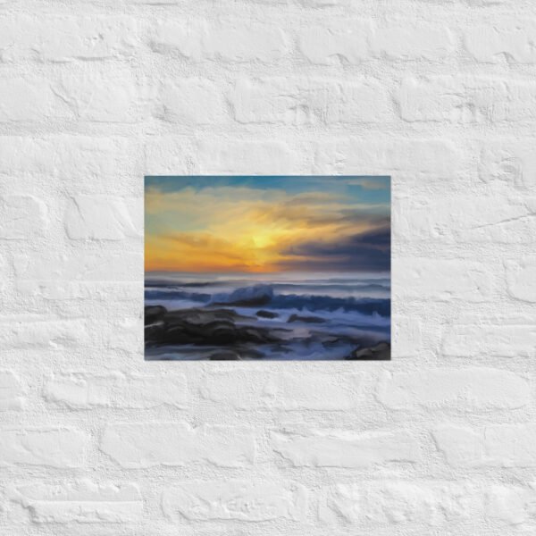 Sunset Beach - Seascape- Beach Painting -Poster - Image 5