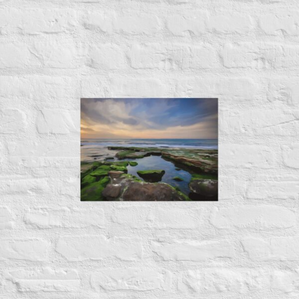 Shanklin Rockpool Beach / Seascape Painting- Poster - Image 5