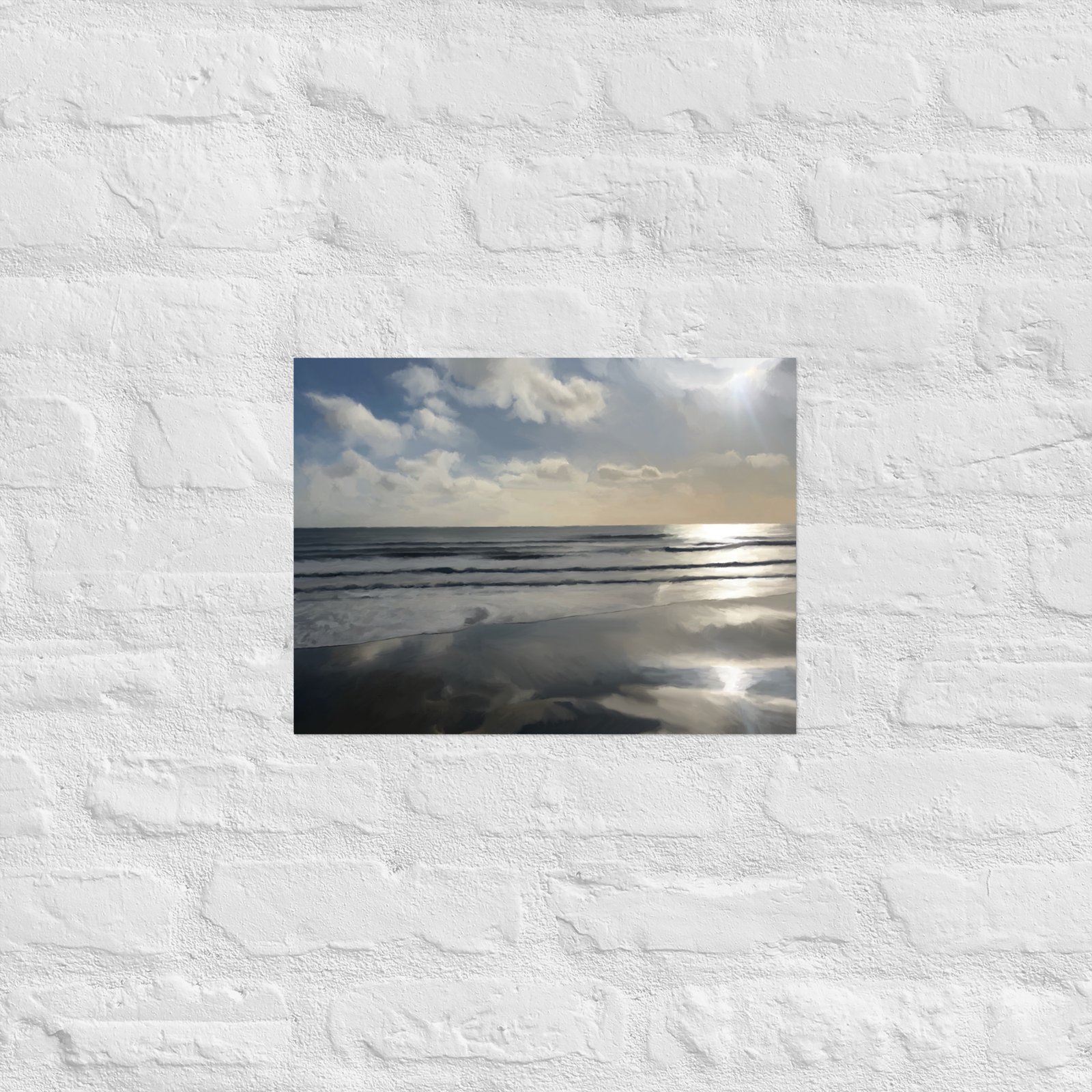 Calm Shores Beach / Seascape Painting -Poster - Image 5