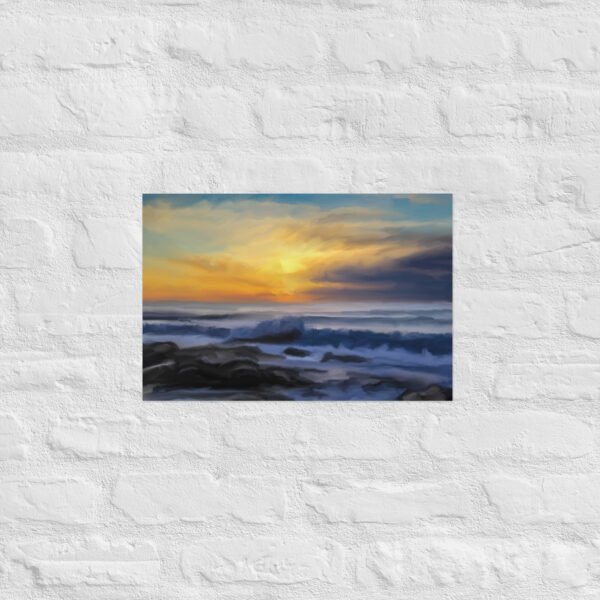Sunset Beach - Seascape- Beach Painting -Poster - Image 6