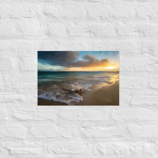 Tranquil Seas Beach /Seascape Painting -Poster - Image 6