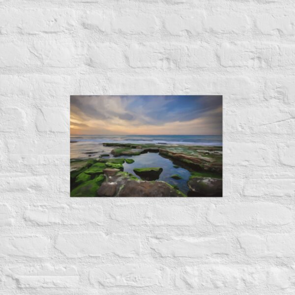 Shanklin Rockpool Beach / Seascape Painting- Poster - Image 6