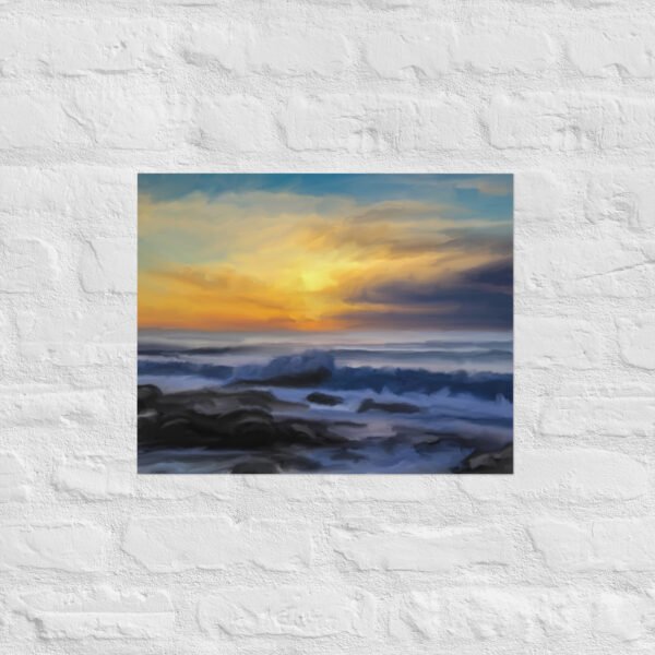 Sunset Beach - Seascape- Beach Painting -Poster - Image 7