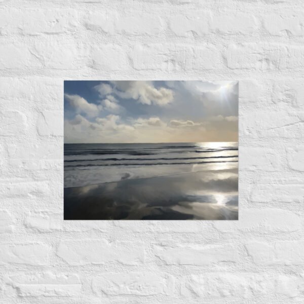 Calm Shores Beach / Seascape Painting -Poster - Image 7