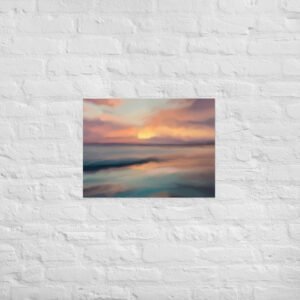 Sunset Beach - Seascape Beach Painting - Poster