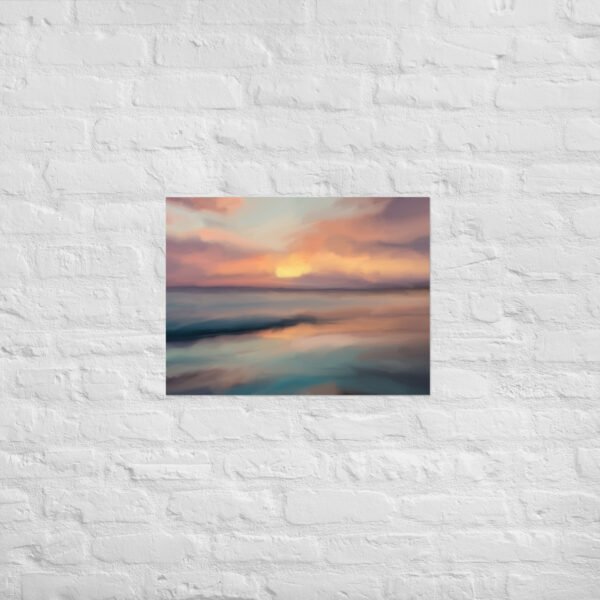 Sunset Beach - Seascape Beach Painting - Poster