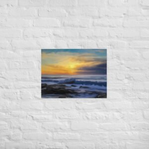 Sunset Beach - Seascape- Beach Painting -Poster