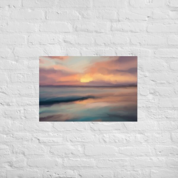 Sunset Beach - Seascape Beach Painting - Poster - Image 8